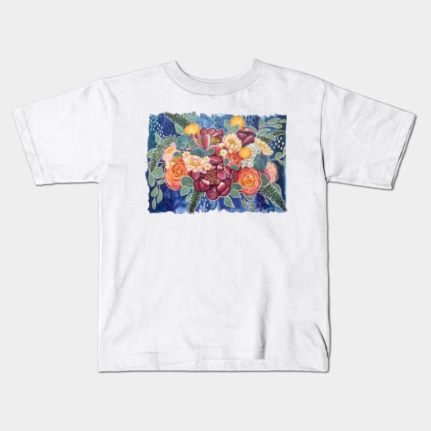 Unbridled Abstract Bouquet Kids T-Shirt by AdrienneSmith.Artist